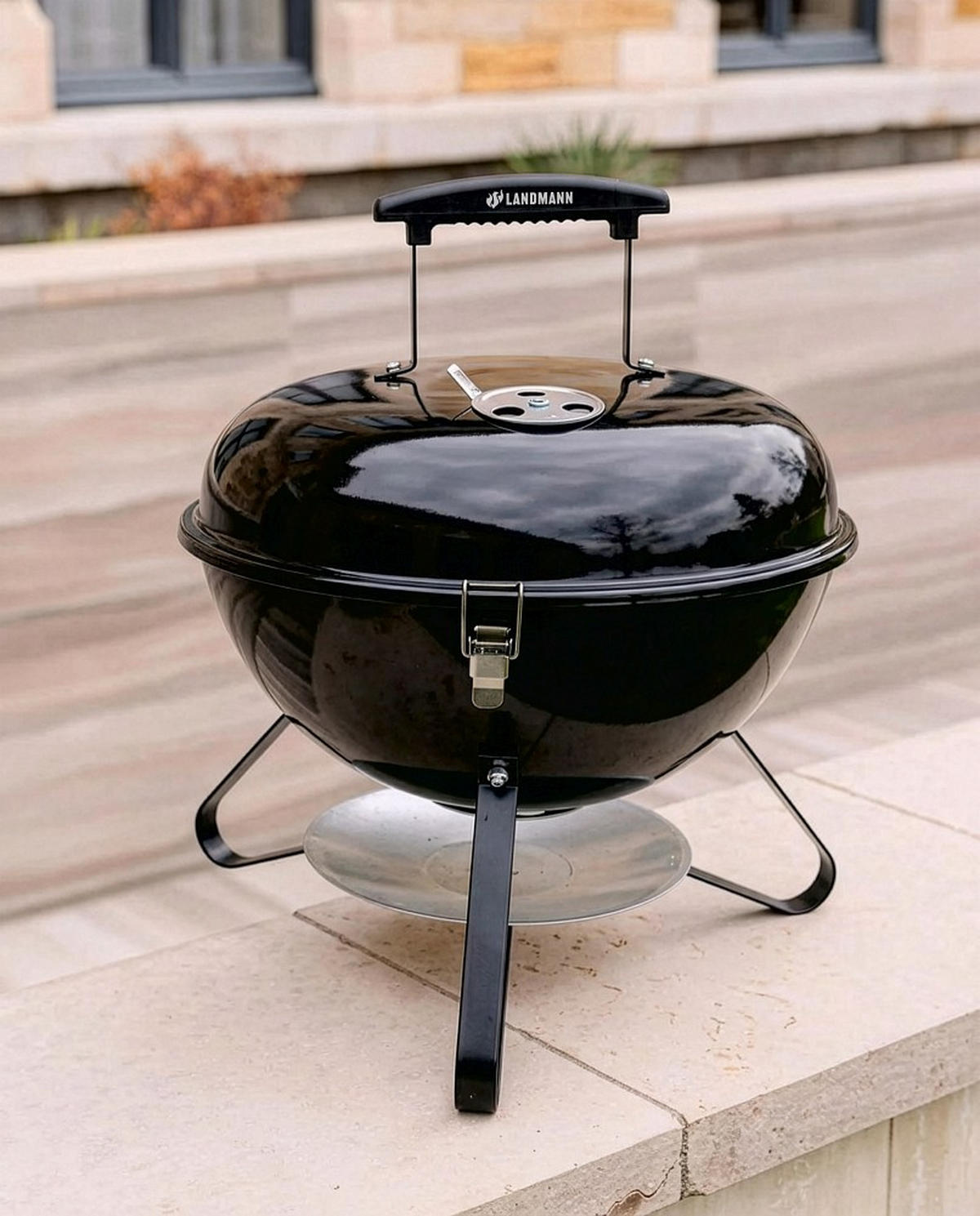 KUGELGRILL  Schwarz  - Schwarz, Basics, Kunststoff/Metall (36/36/38cm) - Landmann