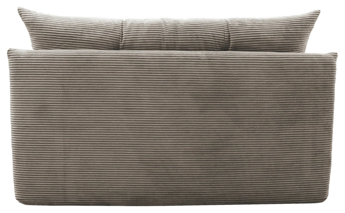 SCHLAFSOFA  mit Liegefunktion Cord Taupe  - Taupe/Schwarz, Design, Kunststoff/Textil (154/93/85cm) - MID.YOU