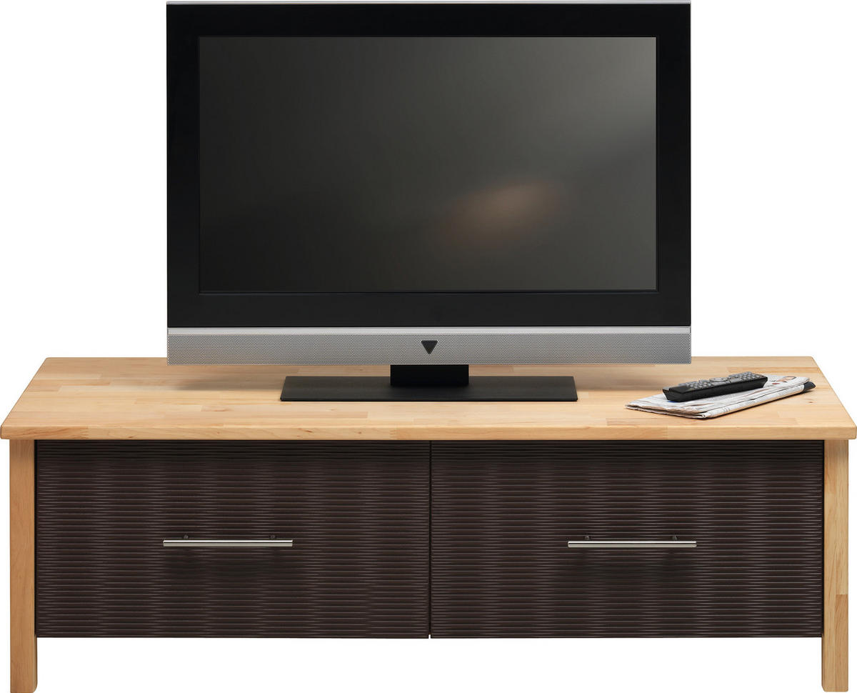 TV-ELEMENT 125/40/46 cm  - Chromfarben/Erlefarben, Natur, Holz/Metall (125/40/46cm) - Linea Natura