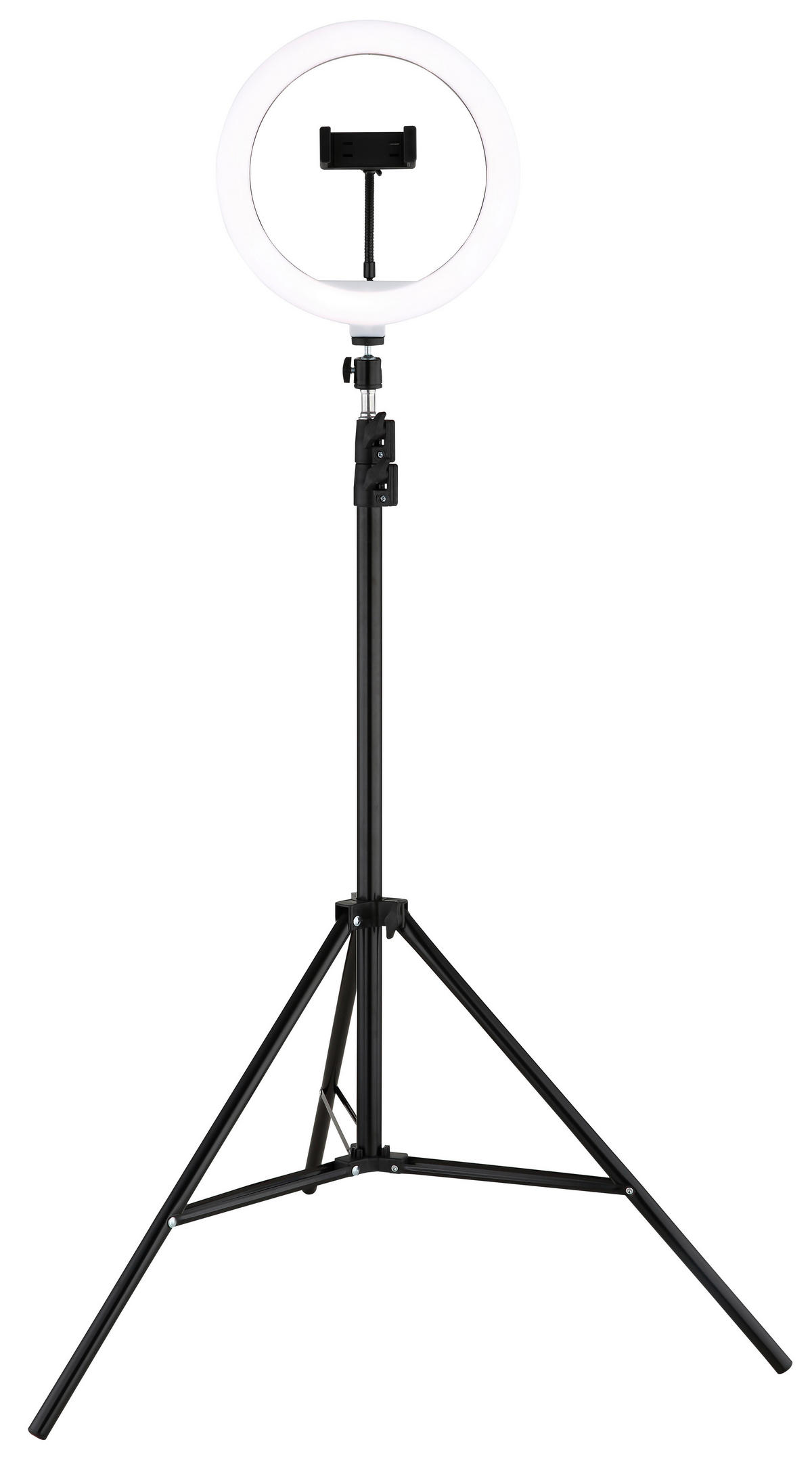 LED-STEHLEUCHTE Delgado 63/210 cm  - Opal/Schwarz, Design, Kunststoff/Metall (63/210cm) - Globo
