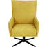 SESSEL Echtleder Gelb - Gelb/Schwarz, Design, Leder/Metall (68/98/75cm) - Koinor