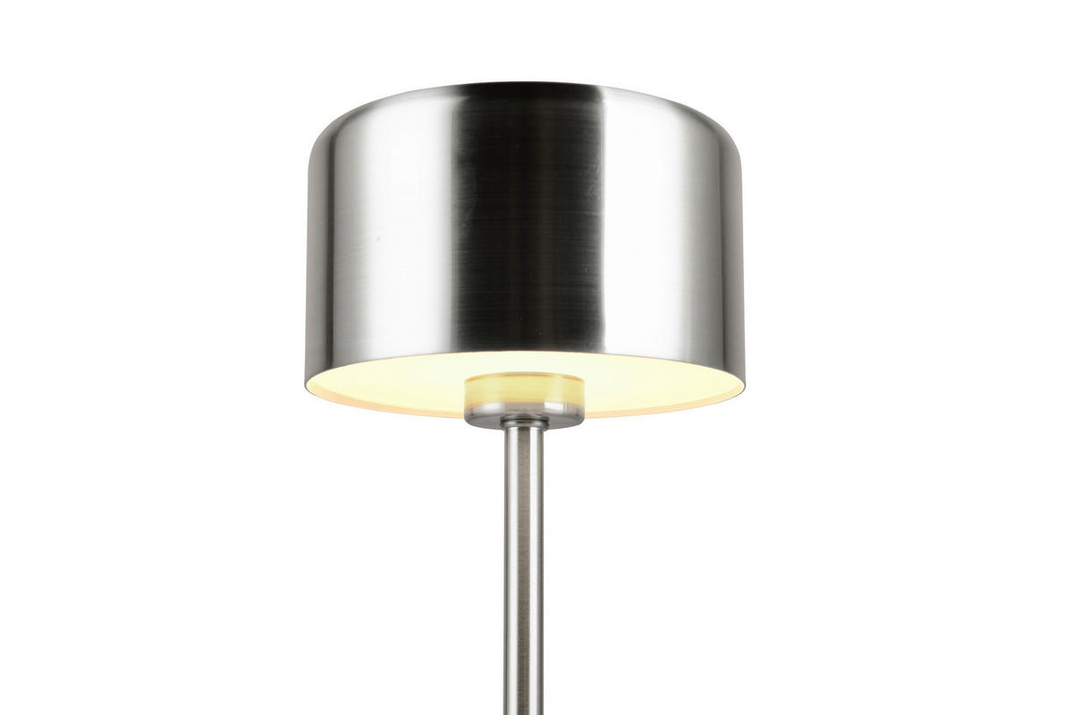 AKKU-TISCHLEUCHTE Jeff 12,6/30 cm  - Nickelfarben, KONVENTIONELL, Metall (12,6/30cm)