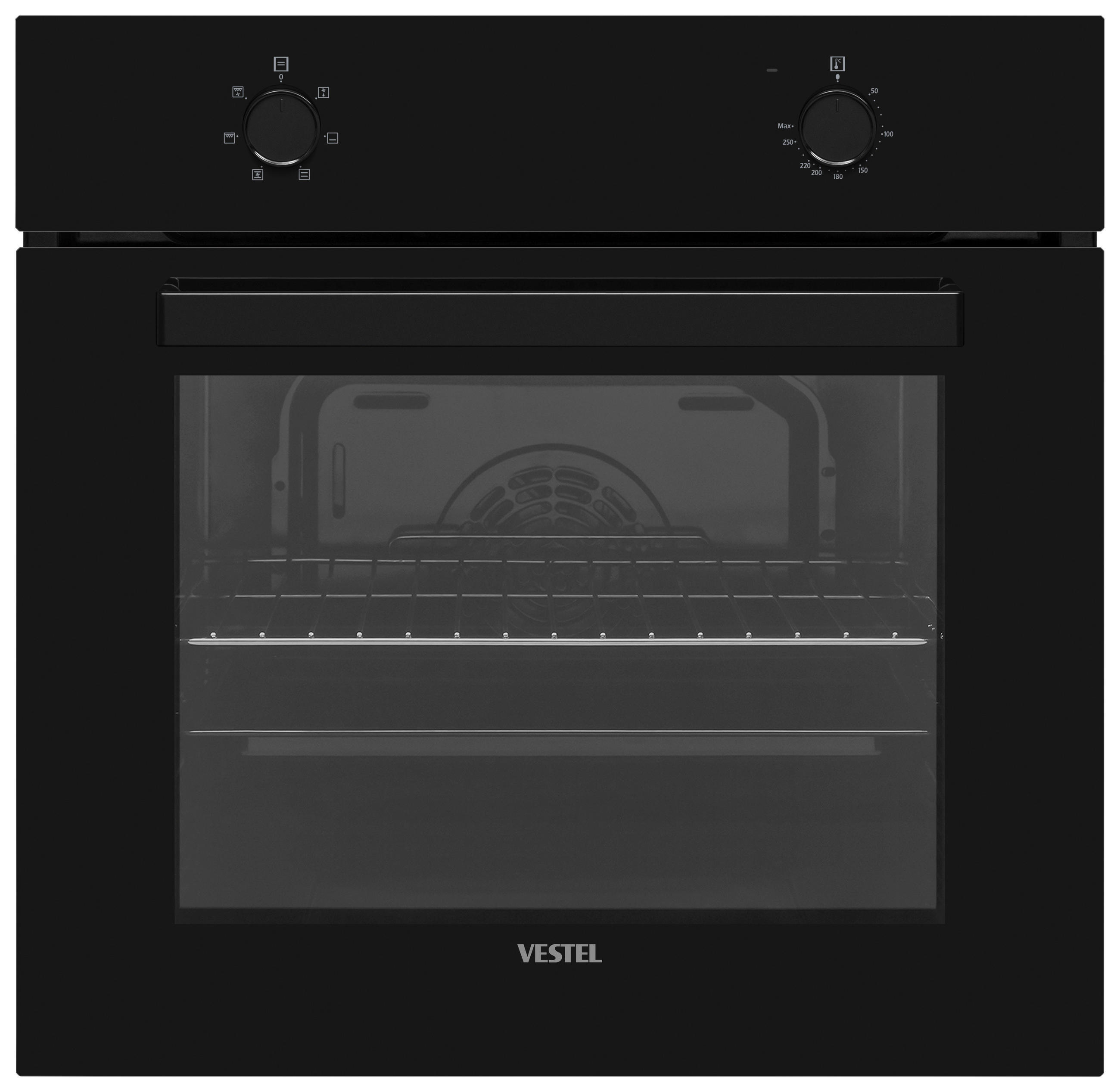 BACKOFEN VEB6  - Schwarz, Basics, Glas/Kunststoff (59,5/59,5/57,5cm) - Vestel