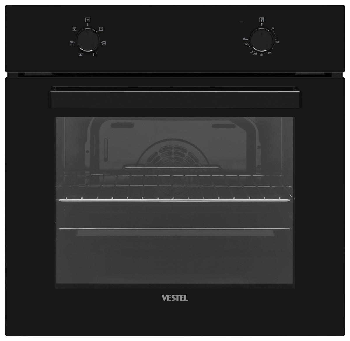 BACKOFEN VEB6  - Schwarz, Basics, Glas/Kunststoff (59,5/59,5/57,5cm) - Vestel