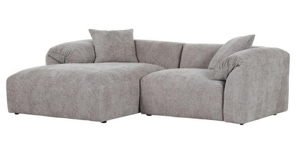 ECKSOFA Braun Flachgewebe - Creme/Schwarz, MODERN, Kunststoff/Textil (178/231cm) - Carryhome