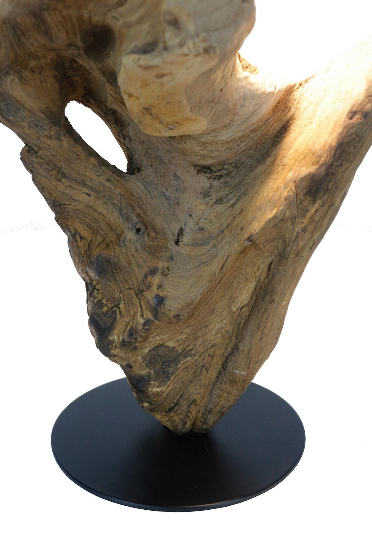 LED-TISCHLEUCHTE 13/29/13 cm   - Schwarz/Naturfarben, Design, Holz/Metall (13/29/13cm) - P & B