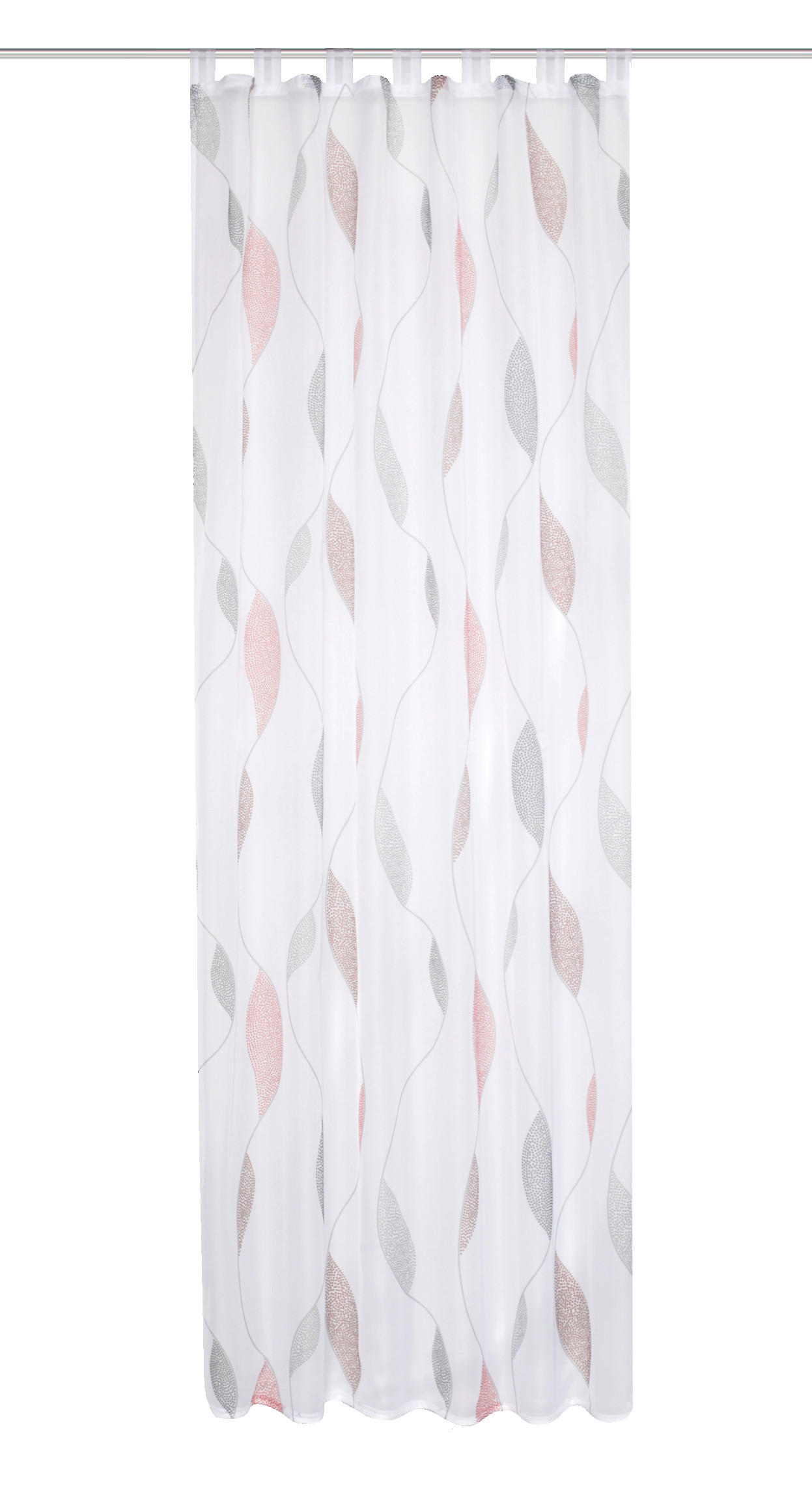 SCHLAUFENVORHANG transparent  - Hellrot/Rot, KONVENTIONELL, Textil (140/145cm) - Schmidt W. Gmbh