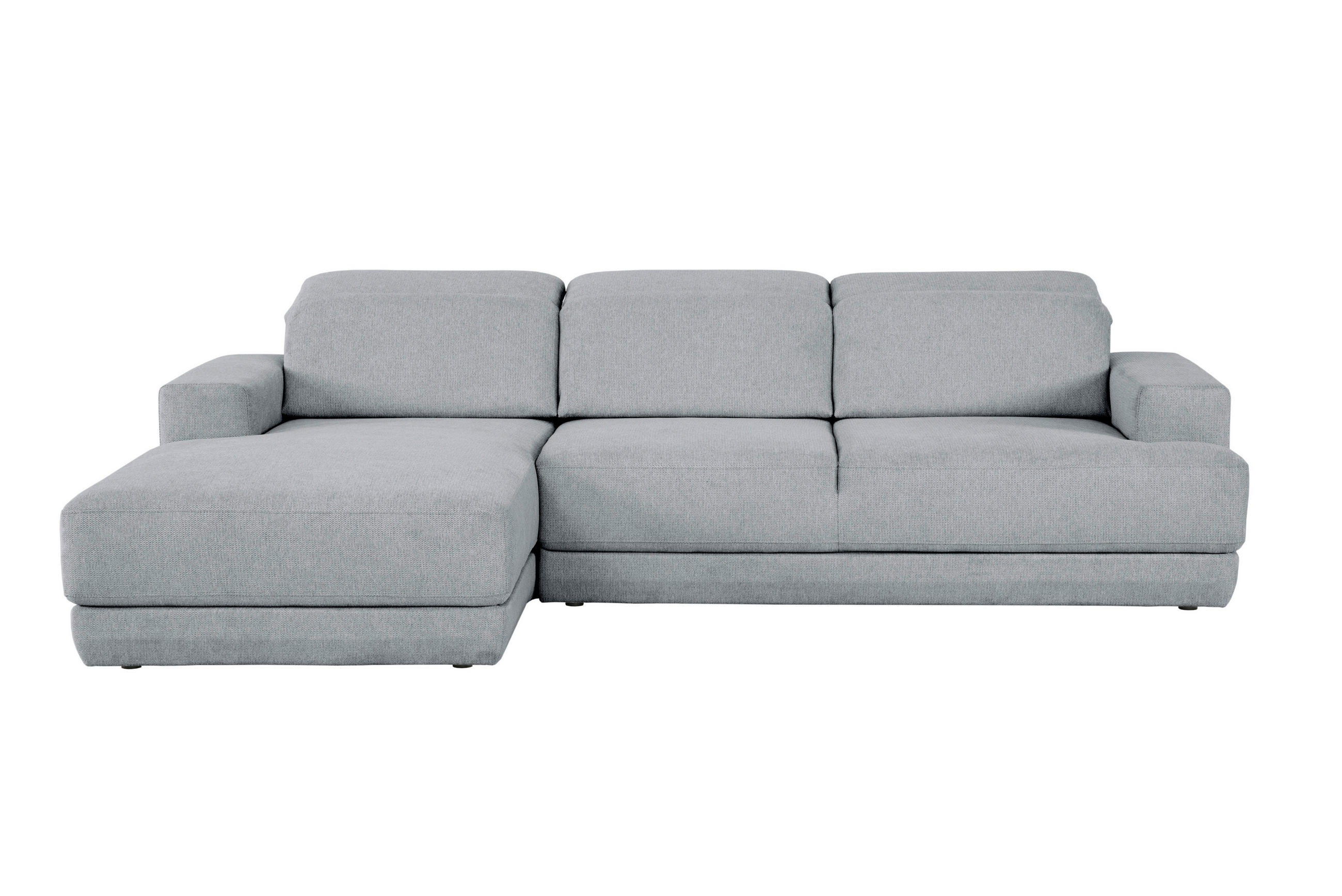 ECKSOFA Grau Webstoff  - Schwarz/Grau, Design, Kunststoff/Textil (204/293cm) - MID.YOU