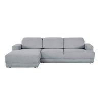 ECKSOFA Grau Webstoff  - Schwarz/Grau, Design, Kunststoff/Textil (204/293cm) - MID.YOU