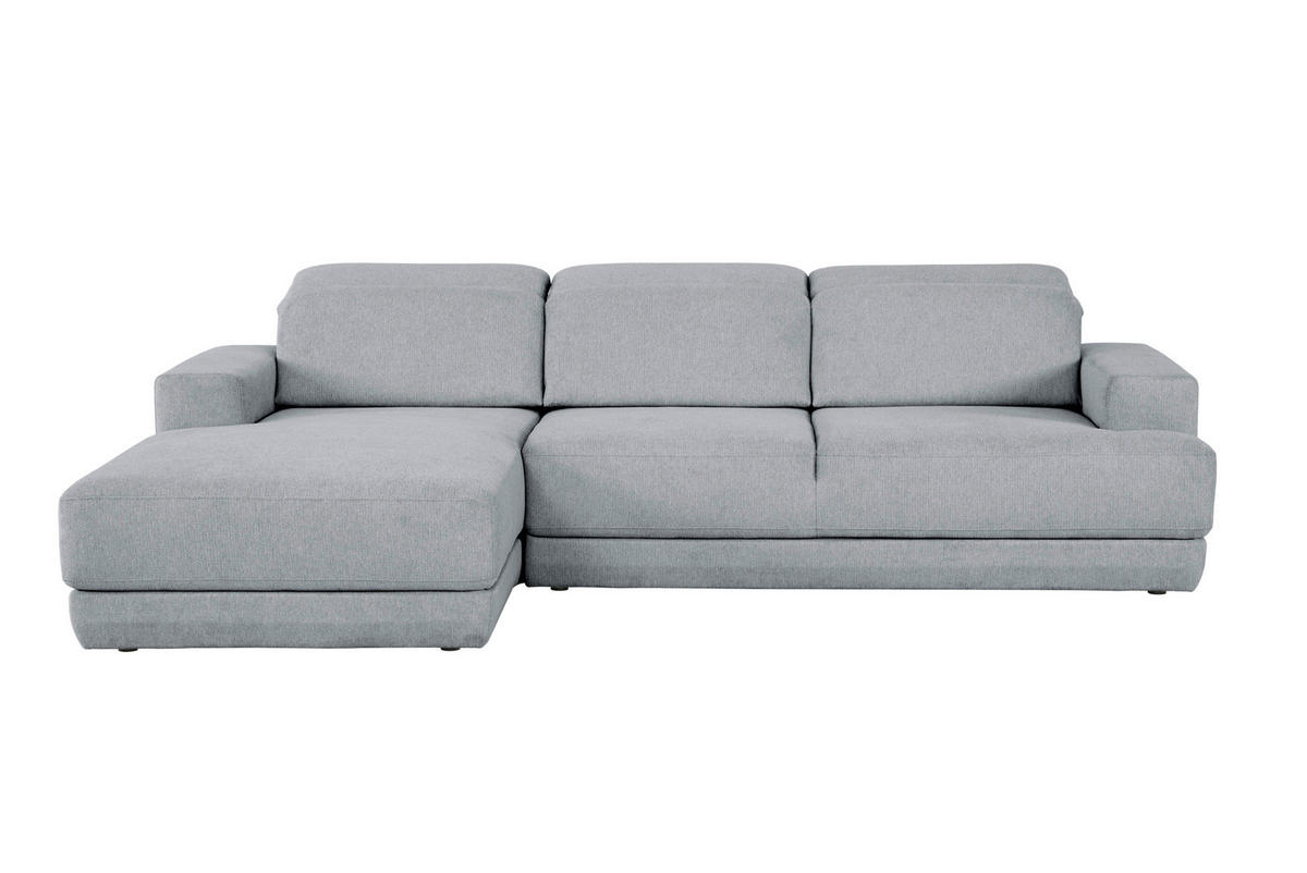 ECKSOFA Grau Webstoff  - Schwarz/Grau, Design, Kunststoff/Textil (204/293cm) - MID.YOU