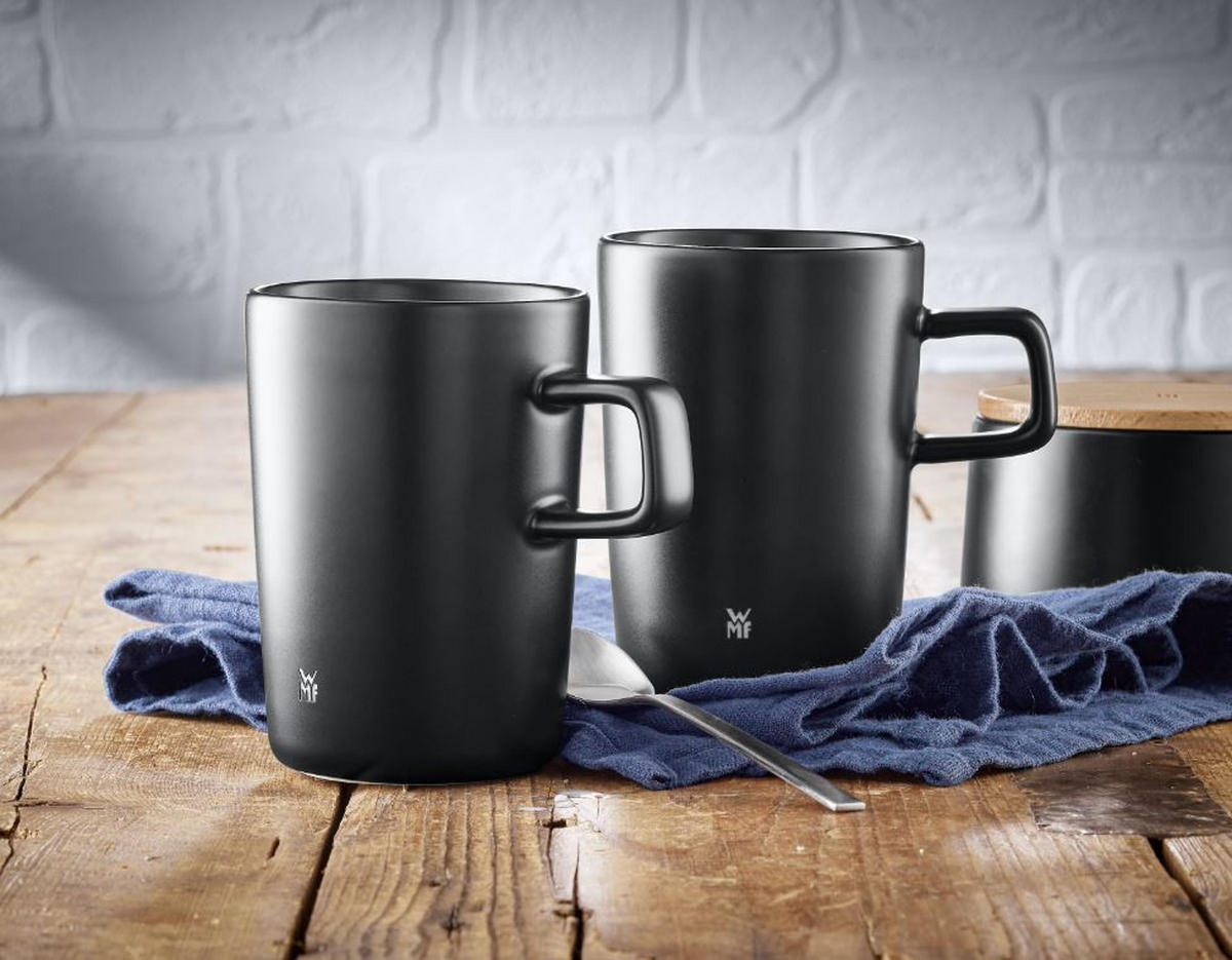 SET ŠOLJICA   2 dela  - crna, Dizajnerski, keramika (250ml) - WMF