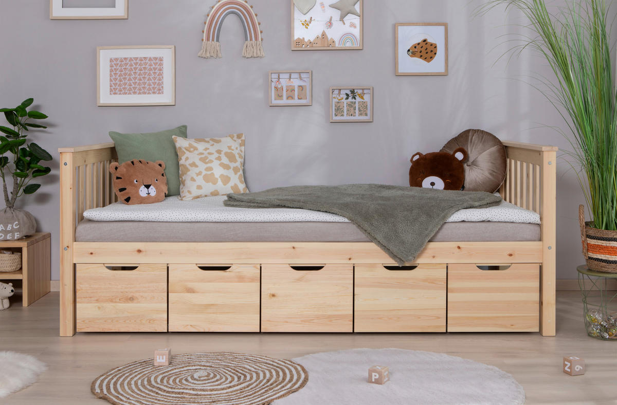 ETAGENBETT 90/200 cm Naturfarben  - Naturfarben, Modern, Holz (90/200cm) - MID.YOU