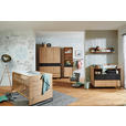 GITTERBETT Yunai 144,6/78/83,5 cm - Eichefarben/Anthrazit, Trend, Holzwerkstoff/Metall (144,6/78/83,5cm) - My Baby Lou