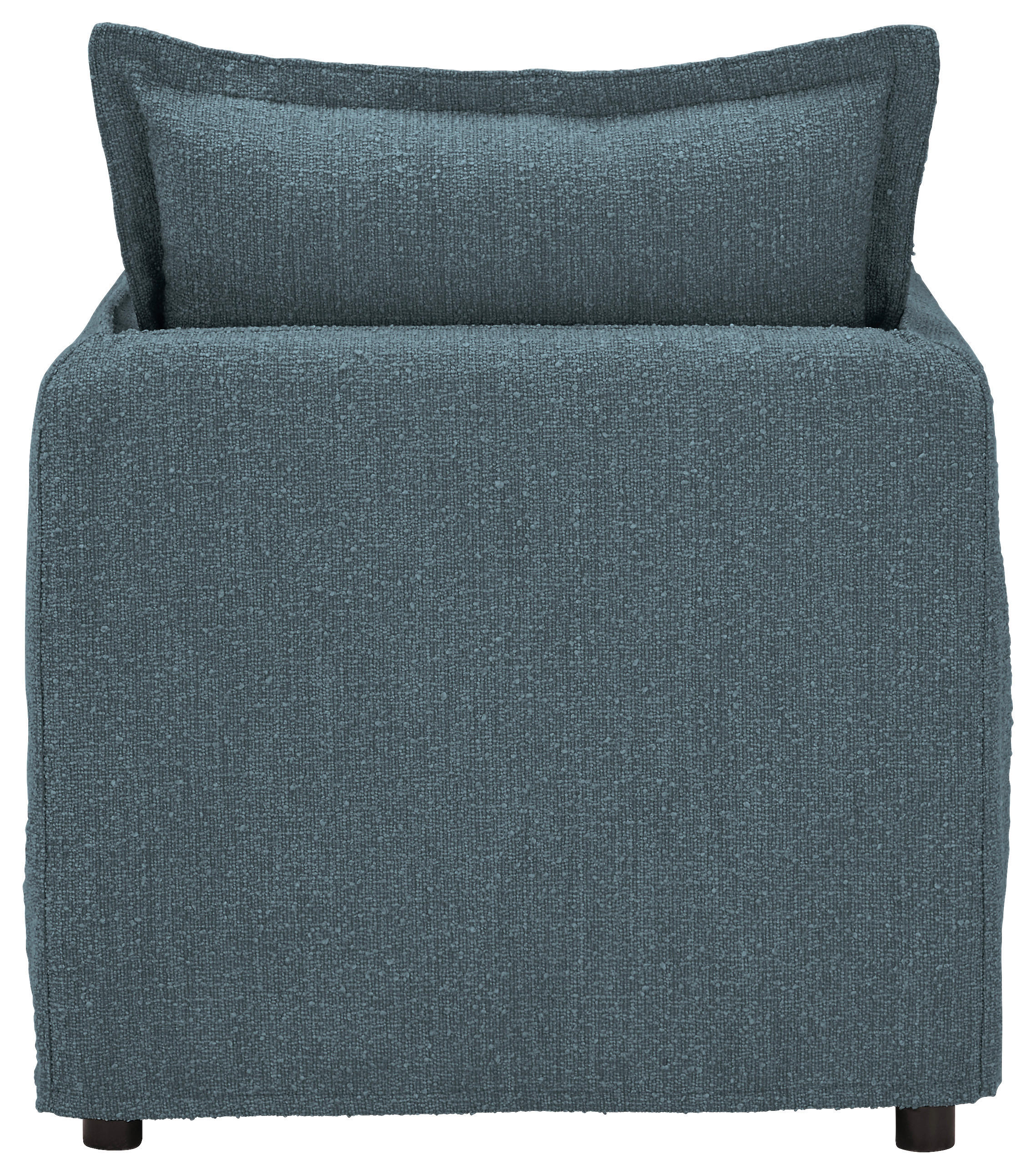HUSSEN-SESSEL in Flachgewebe, Bouclé Blau - Blau/Schwarz, Trend, Textil/Metall (120/82/98cm) - Livetastic
