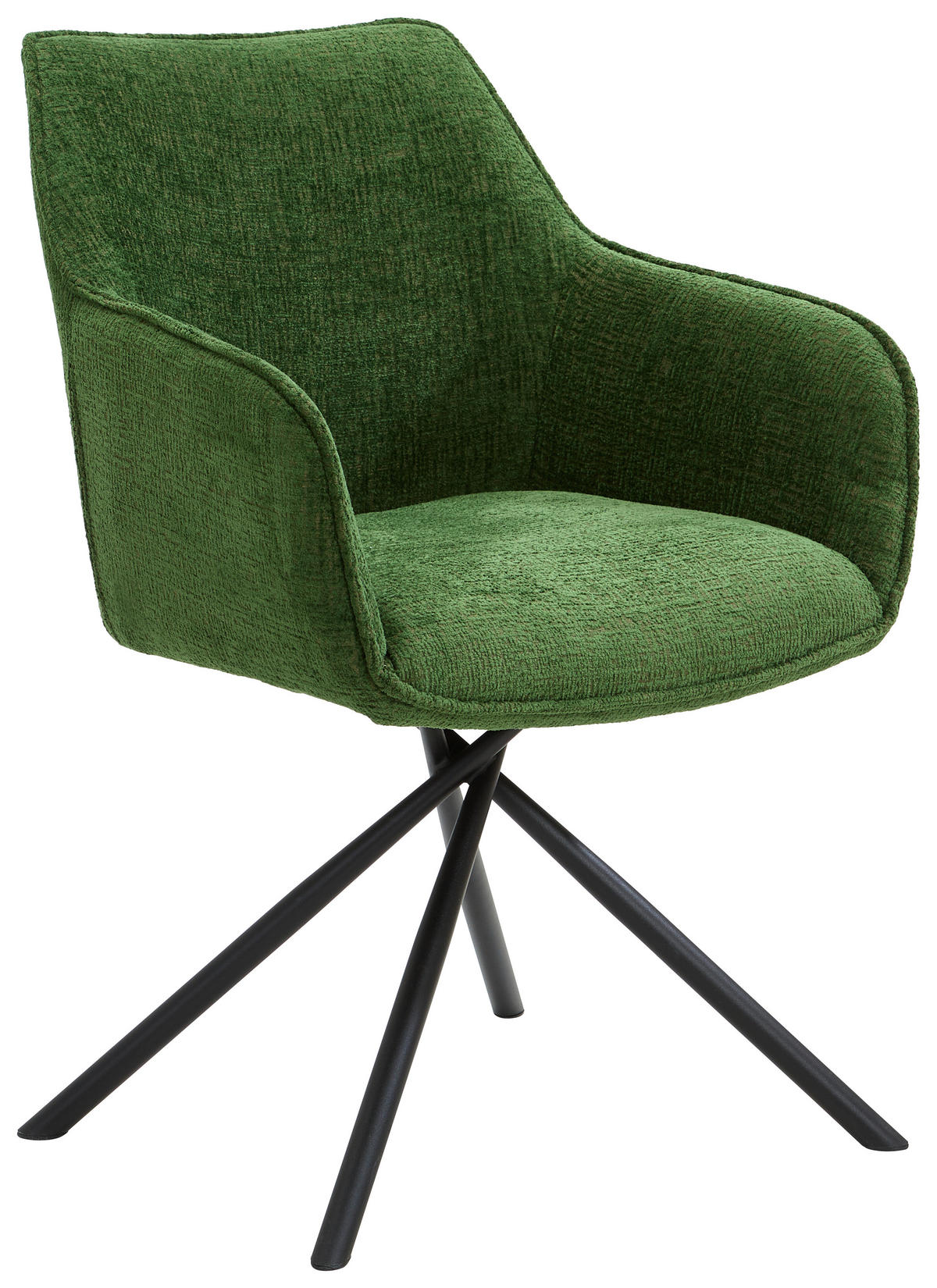 ARMLEHNSTUHL  in Webstoff  - Schwarz/Grün, Design, Textil/Metall (63/88/62cm) - Novel