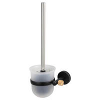 WC-BÜRSTENHALTER - Schwarz, KONVENTIONELL, Naturmaterialien (10,2/36/15cm) - Spirella