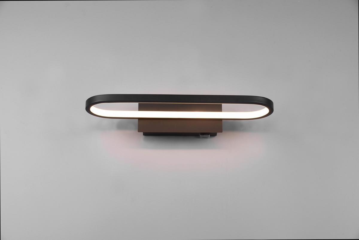 BADEZIMMER-WANDLEUCHTE - Schwarz, Basics, Metall (40/14,8/7,5cm) - Trio Leuchten