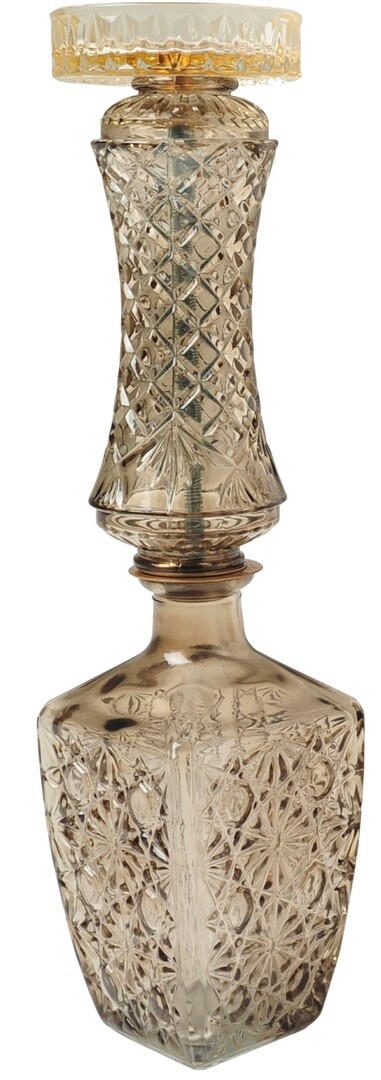 LJUSLYKTA - brun/transparent, Basics, glas (10/42cm)