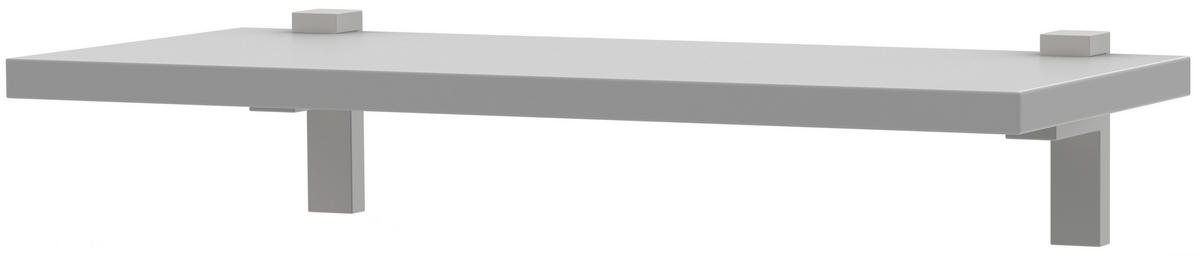 WANDBOARD in 60/2,2/25,5 cm Hellgrau  - Hellgrau, Design, Holzwerkstoff (60/2,2/25,5cm)