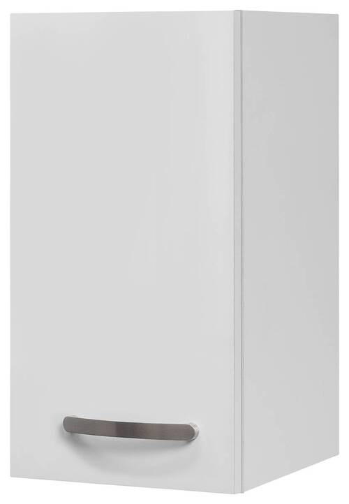 KÜCHENOBERSCHRANK 30/54,8/32 cm  in Weiß Hochglanz, Weiß  - Edelstahlfarben/Weiß Hochglanz, MODERN, Holzwerkstoff/Metall (30/54,8/32cm) - FlexWell
