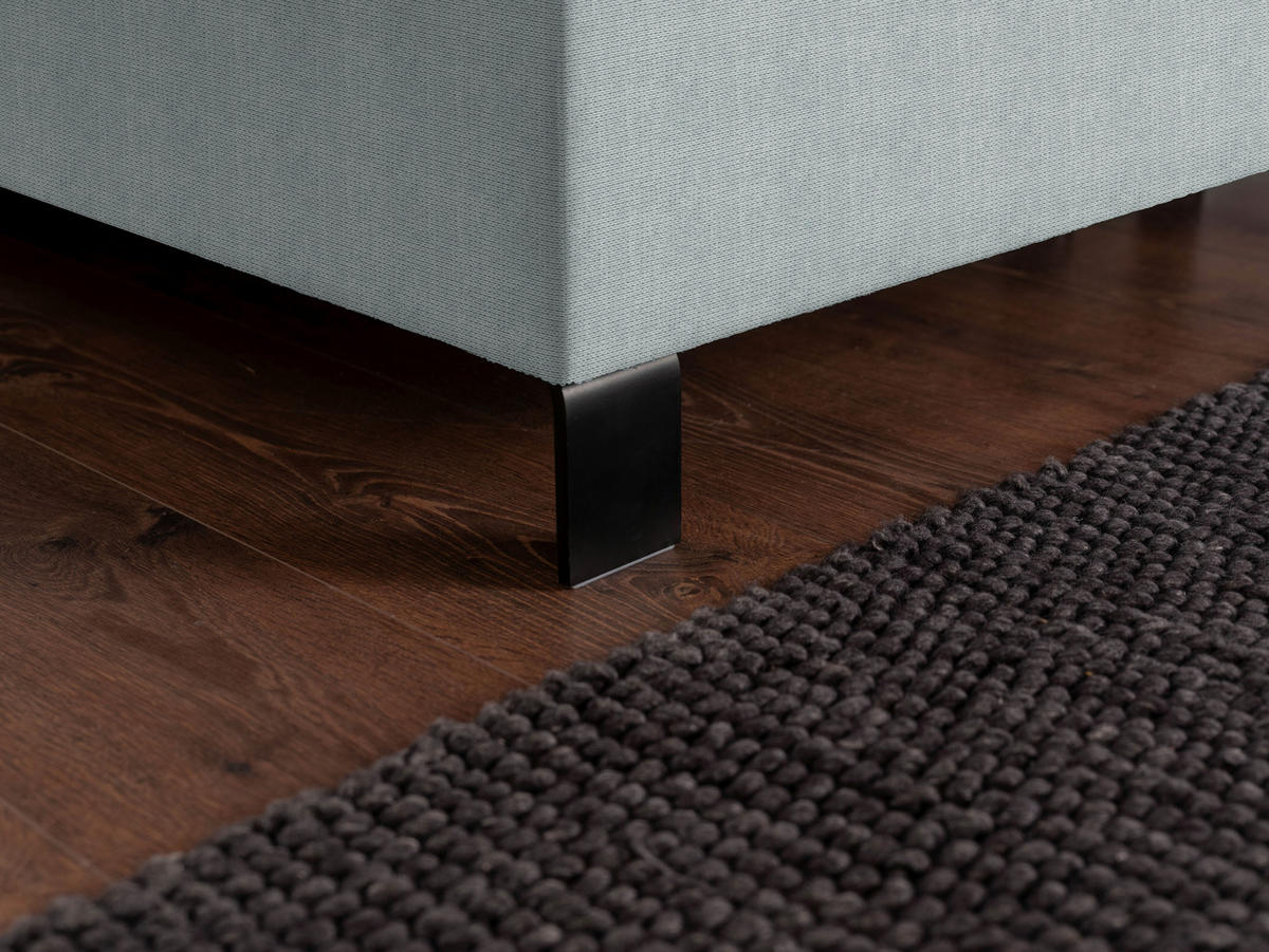 BOXSPRINGBETT 240/220 cm  in Platinfarben  - Platinfarben/Schwarz, Konventionell, Textil/Metall (240/220cm) - Esposa
