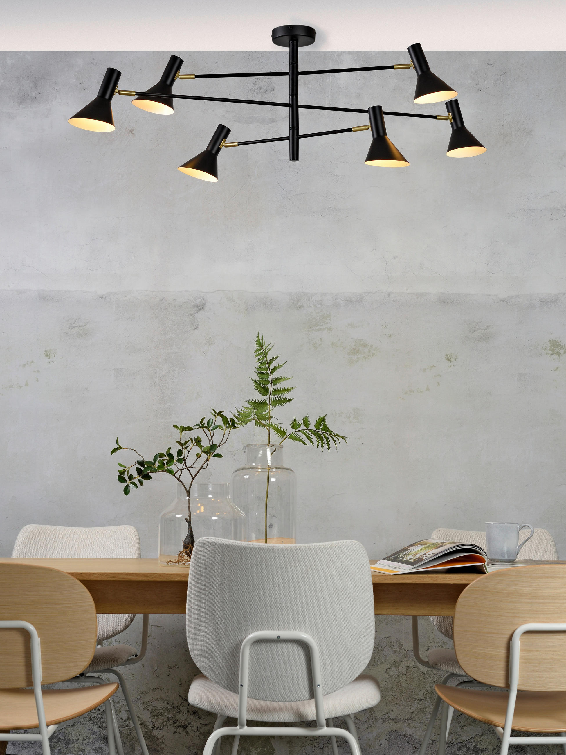 DECKENLEUCHTE  124/39 cm    - Schwarz, Design, Metall (124/39cm) - It's about Romi