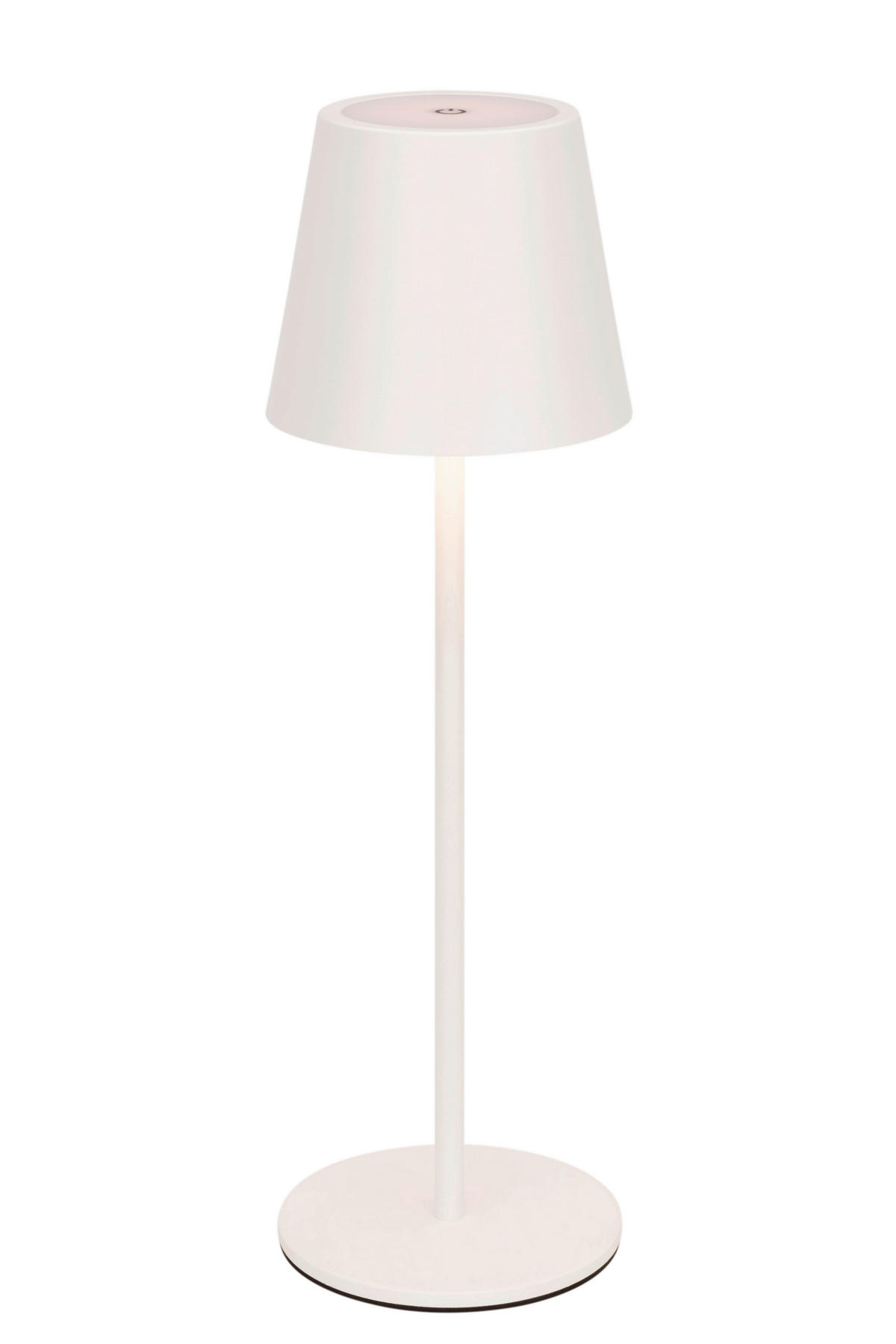 STOLNÍ LAMPA NA BATERIE  - bílá, Konvenční, kov (11/36,5cm) - Novel