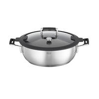 SCHMORPFANNE SILENCE PRO 28 cm  - Anthrazit Hochglanz, Basics, Glas/Metall (28cm) - Rösle