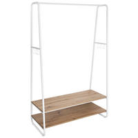 GARDEROBENSTÄNDER in Naturfarben, Weiß 100/160/45 cm   - Naturfarben/Weiß, Basics, Holzwerkstoff/Metall (100/160/45cm) - Xora