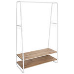 GARDEROBENSTÄNDER in Naturfarben, Weiß 100/160/45 cm   - Naturfarben/Weiß, Basics, Holzwerkstoff/Metall (100/160/45cm) - Xora