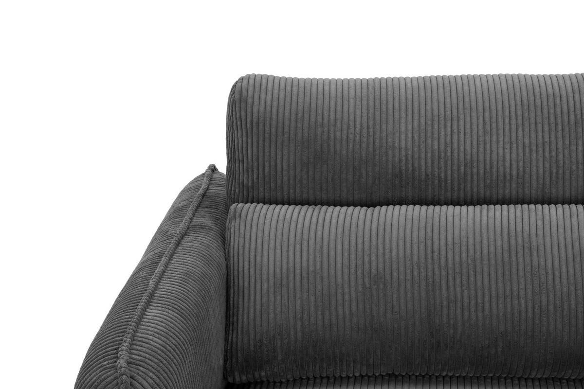 SESSEL Cord Grau    - Schwarz/Grau, Design, Textil/Metall (105/81/89cm) - Livetastic