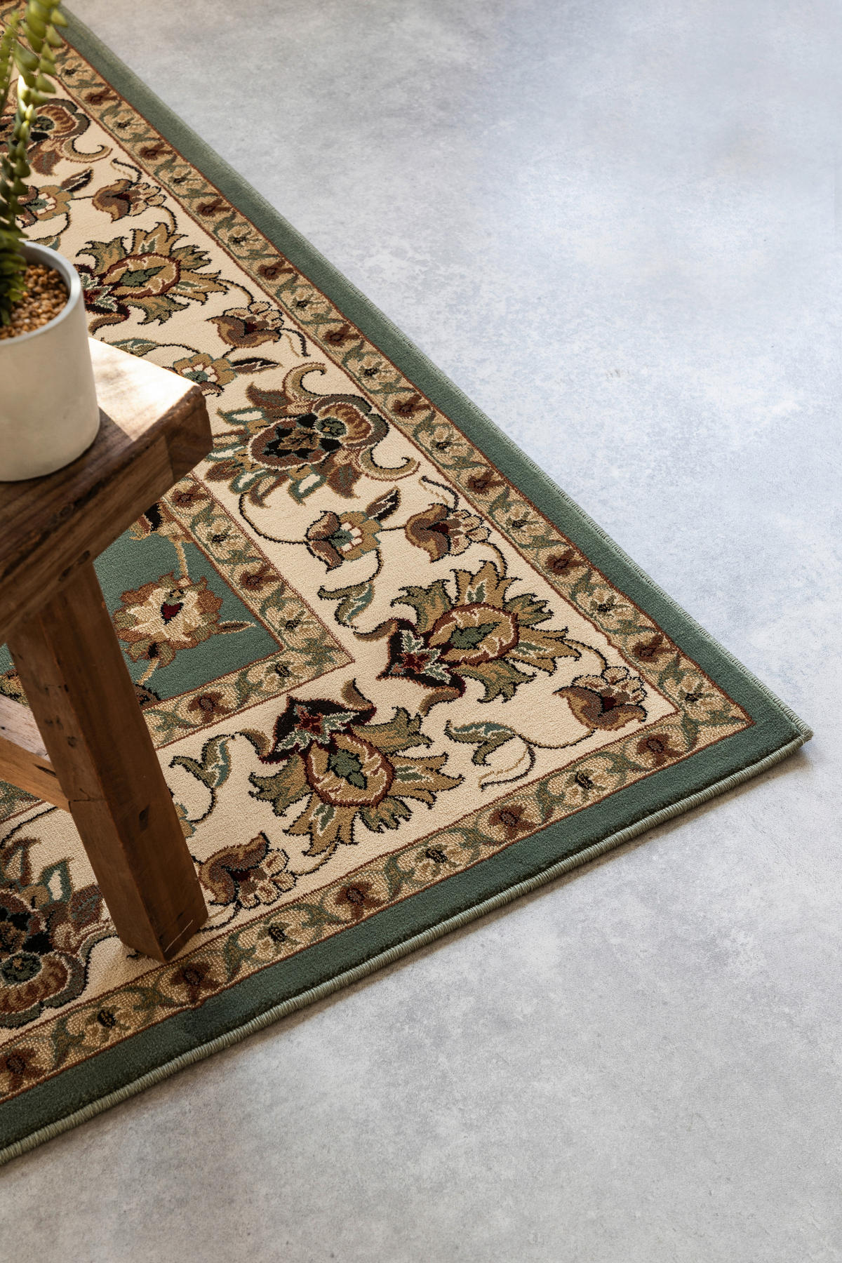 VINTAGE-TEPPICH 120/170 cm Herat Mintgrün, Creme  - Creme/Mintgrün, Basics, Kunststoff/Textil (120/170cm) - Hanse Home