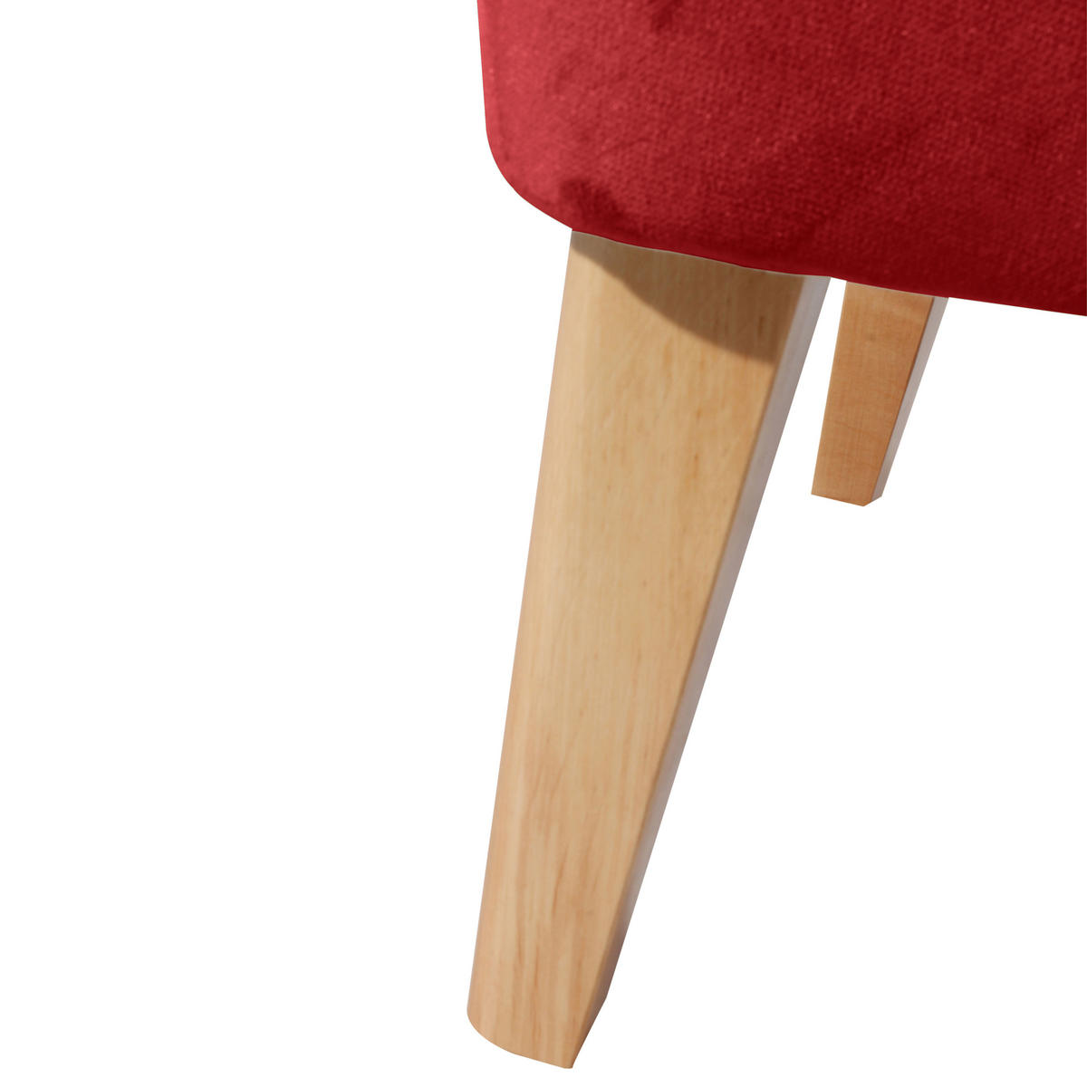 KŘESLO UŠÁK, textil, červená - přírodní barvy/červená, Moderní, dřevo/textil (71/97/82cm) - Max Winzer