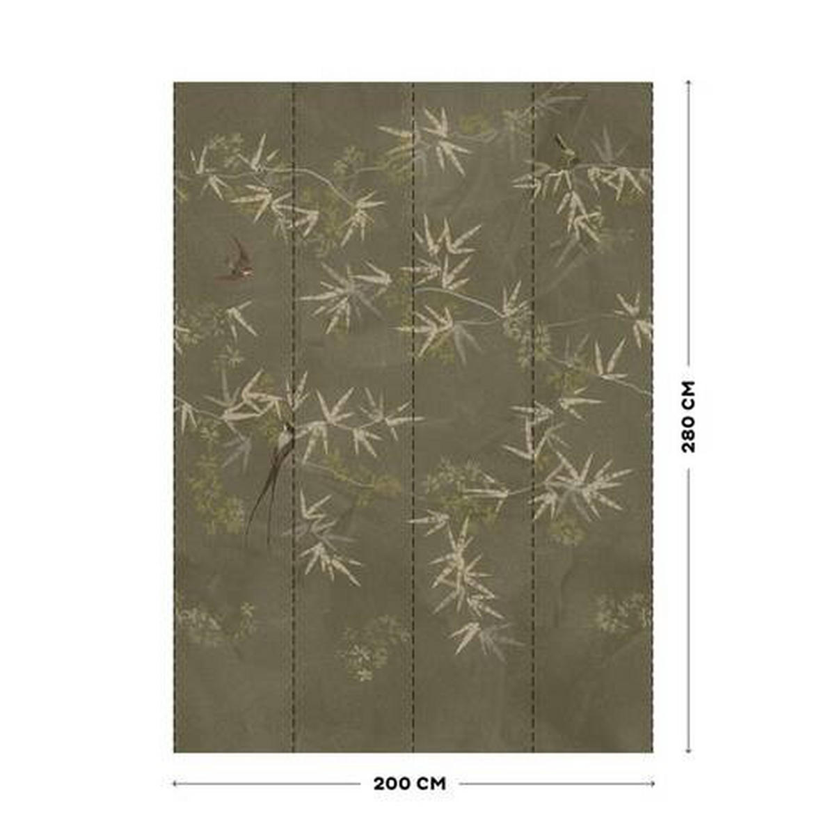 FOTOTAPETE  - Grün, Basics, Papier/Kunststoff (200/280cm) - Xora