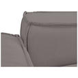 SCHLAFSOFA mit Liegefunktion, Schlafen auf Sitzhöhe, Rücken echt Webstoff Dunkelgrau - Dunkelgrau/Schwarz, KONVENTIONELL, Kunststoff/Textil (256/83/115cm) - Carryhome