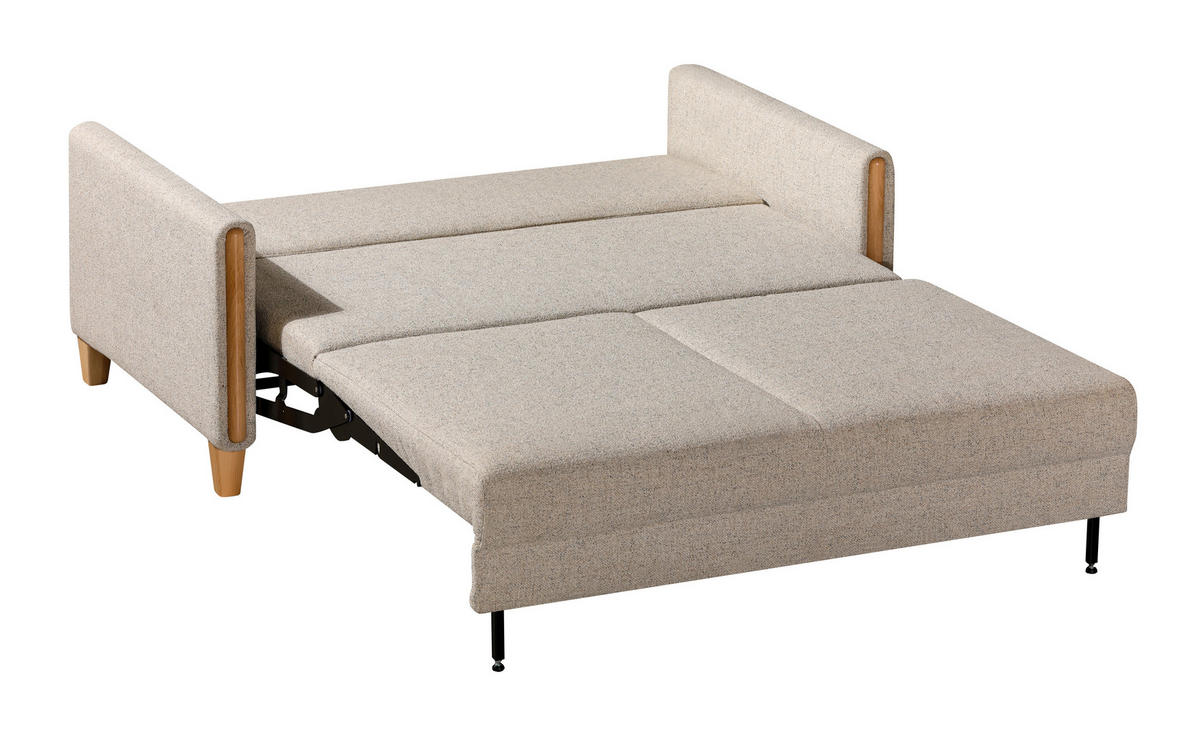 SCHLAFSOFA in Holz, Textil Beige, Buchefarben  - Beige/Buchefarben, Design, Holz/Textil (174/88/104cm) - Niels Andersson