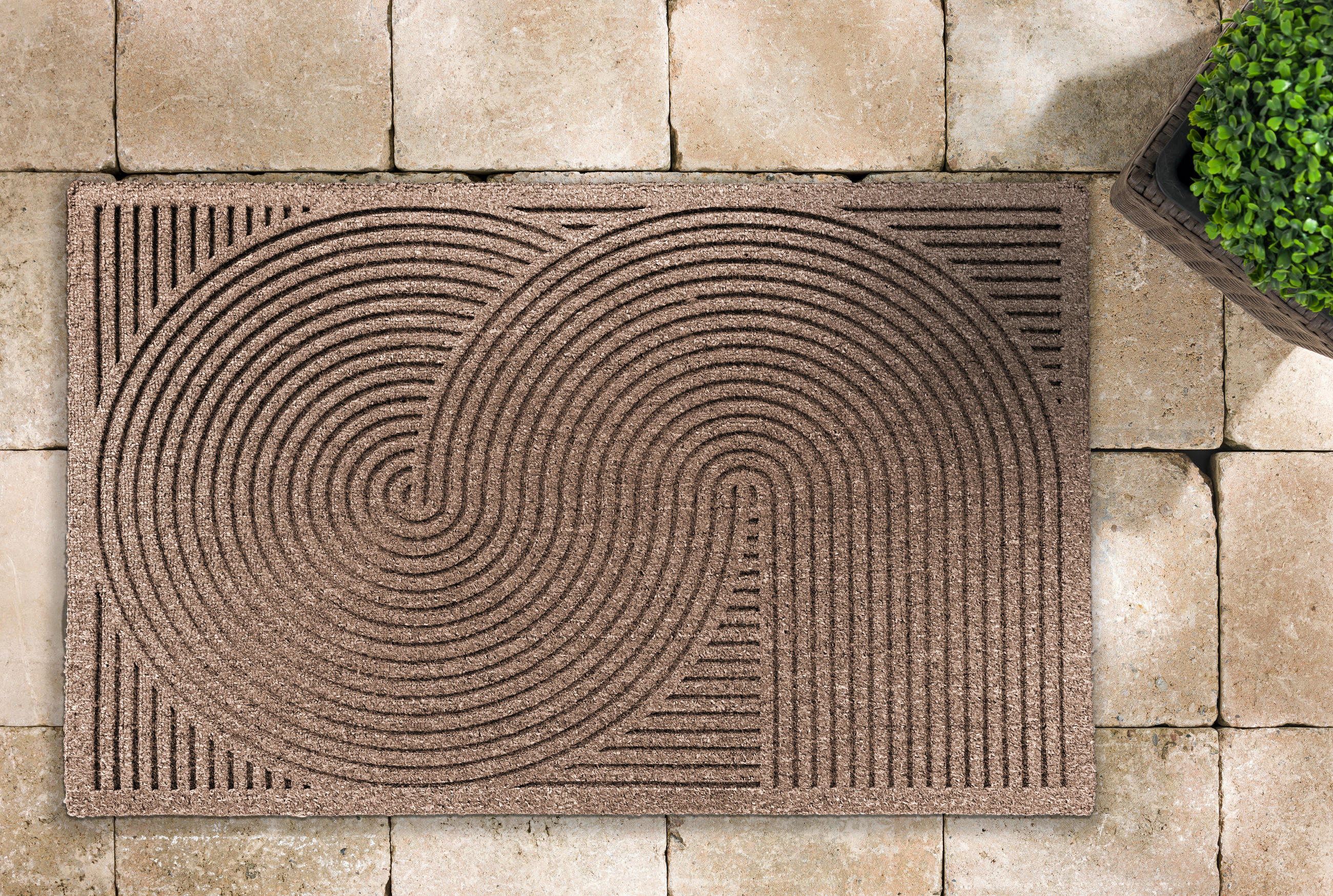 FUßMATTE  45/75 cm  Sandfarben  - Sandfarben, Design, Kunststoff/Textil (45/75cm) - Esposa