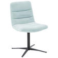 STUHL - Schwarz/Hellblau, Design, Textil/Metall (52/88/66cm) - Dieter Knoll