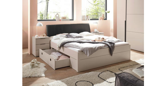 BETT 180/200 cm  in Graphitfarben, Kaschmir  - Kaschmir/Graphitfarben, KONVENTIONELL, Holzwerkstoff/Textil (180/200cm) - Carryhome