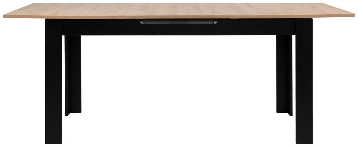 ESSTISCH in Holzwerkstoff 160-200/80/75 cm  - Schwarz/Eiche Artisan, Modern, Holzwerkstoff (160-200/80/75cm) - MID.YOU