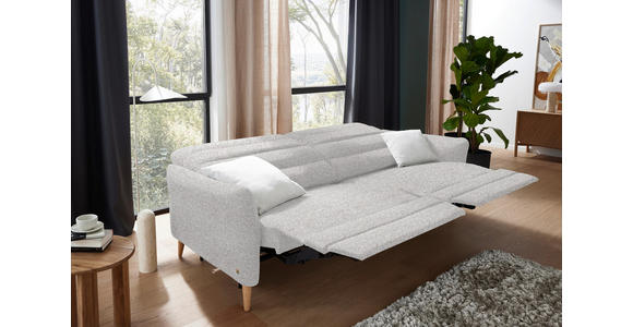 2-SITZER-SOFA in Webstoff Ecru  - Ecru/Eiche Bianco, Design, Holz/Textil (234-262/84/112cm) - Dieter Knoll