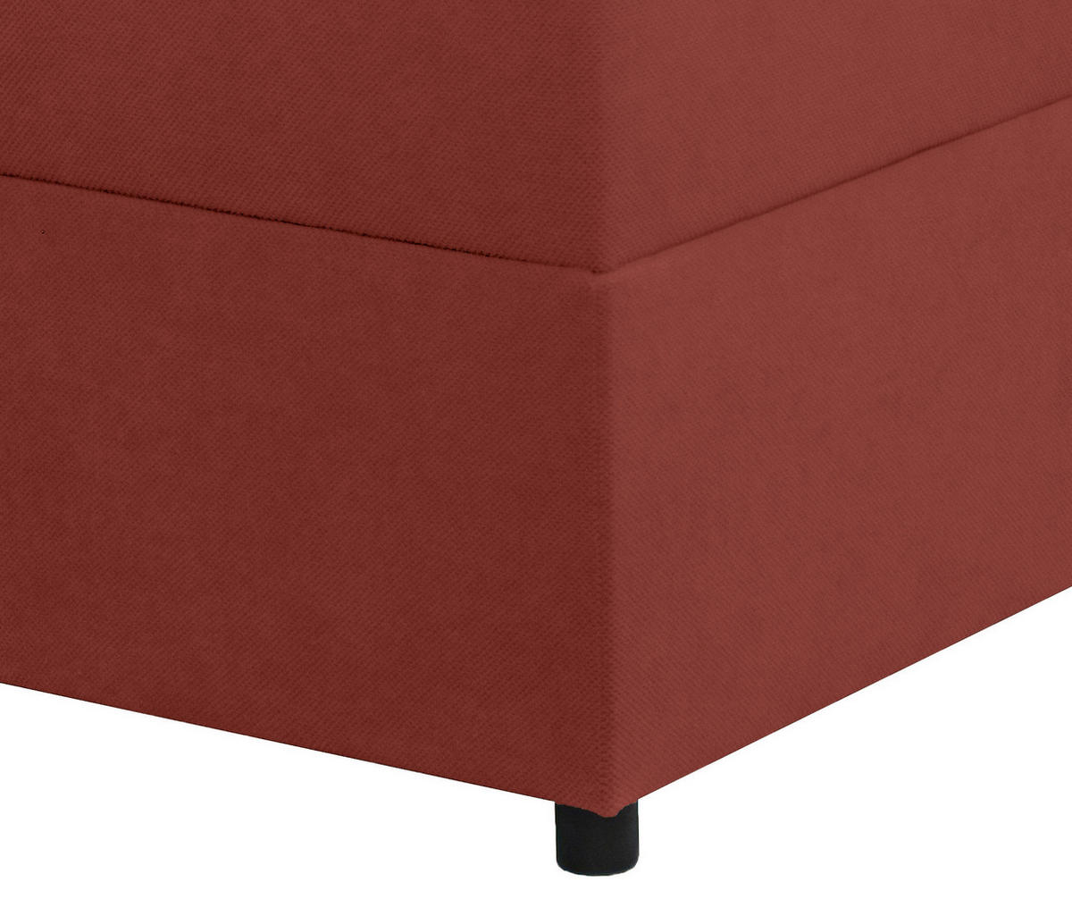 BOXBETT 160/200 cm  in Weinrot  - Weinrot/Schwarz, Konventionell, Kunststoff/Textil (160/200cm) - Moderano
