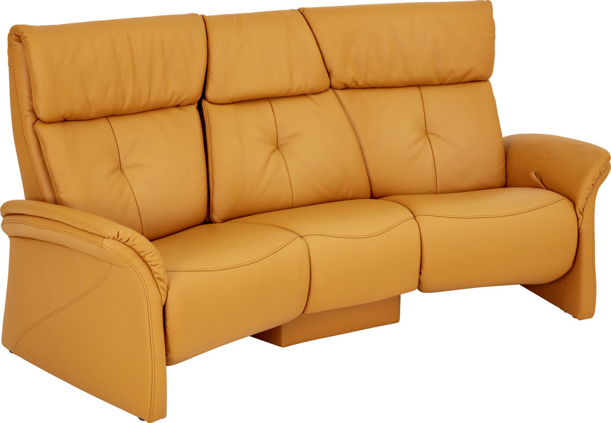 TRAPEZSOFA in Echtleder Gelb  - Gelb, Konventionell, Leder (208/107/103cm) - Himolla Komfortklass