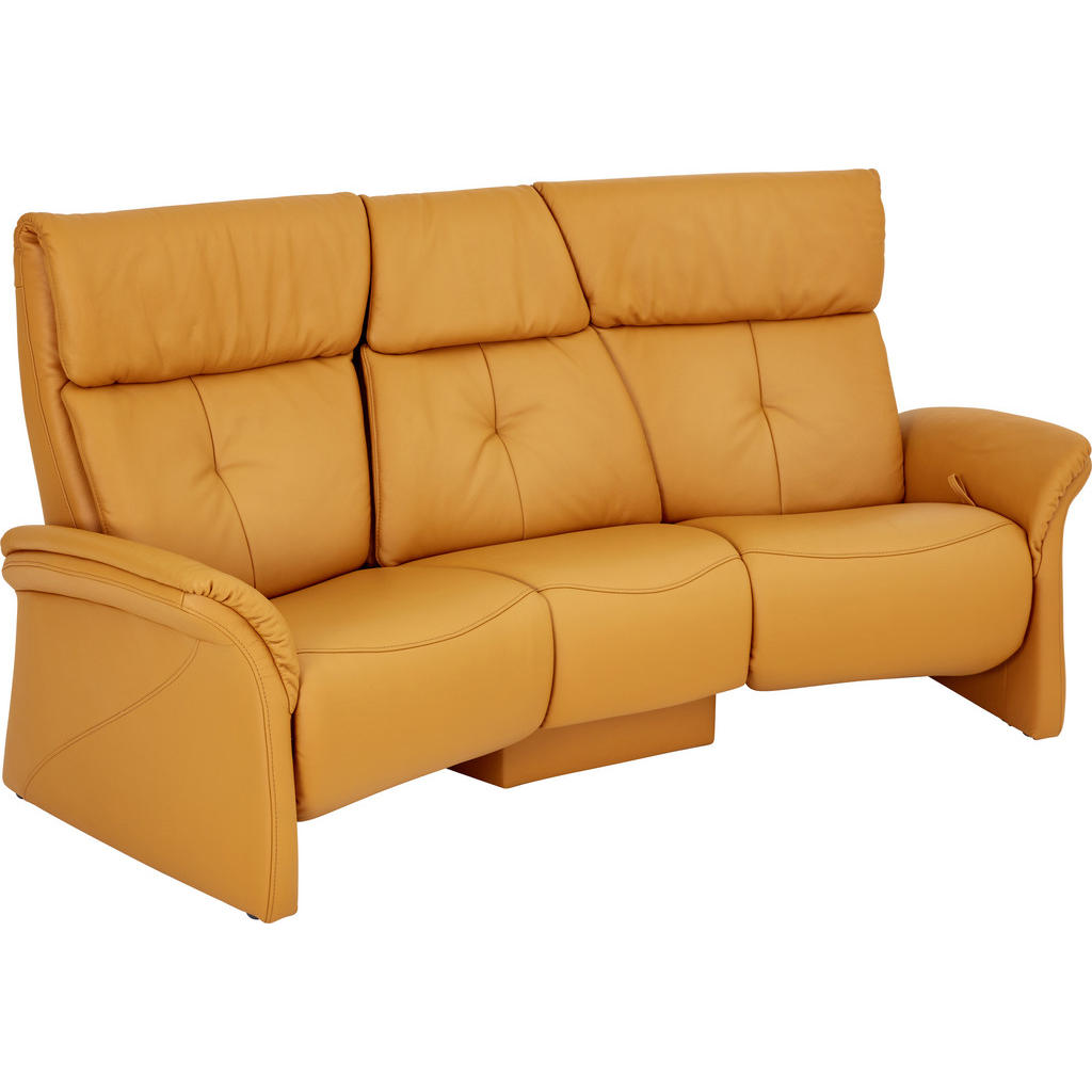 Thumbnail - Himolla Komfortklass Trapezsofa Heimkino, Gelb, Leder, Echtleder, Longlife-Leder, 208x107x103 cm, Blauer Engel, Goldenes...