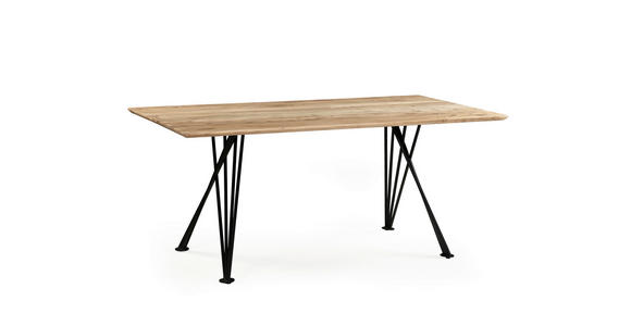 ESSTISCH      - Schwarz/Akaziefarben, Design, Holz/Metall (175/90/76cm) - Landscape
