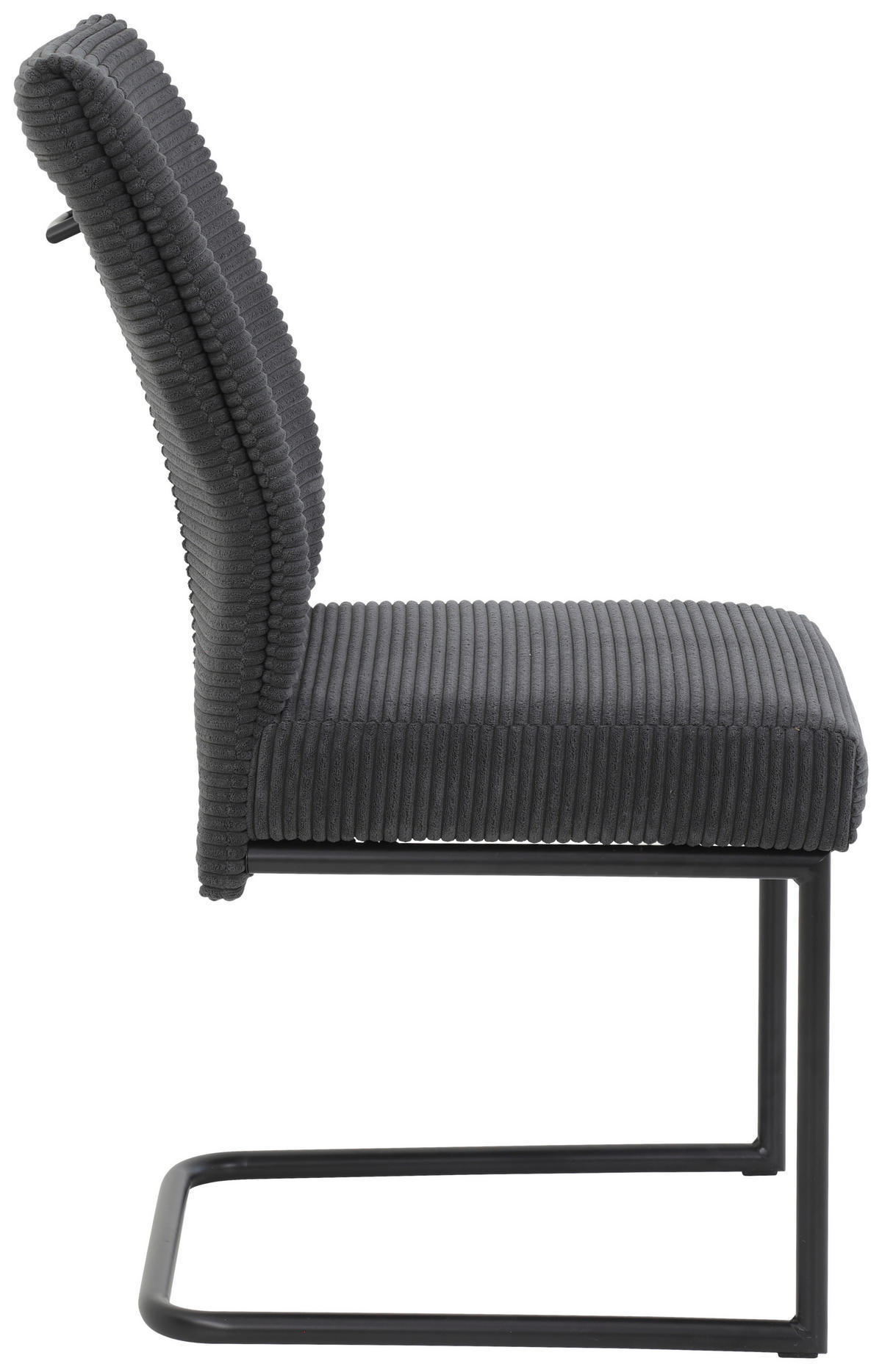 SCHWINGSTUHL  in Eisen Cord  - Anthrazit/Schwarz, MODERN, Textil/Metall (50/99/65cm) - Boxxx