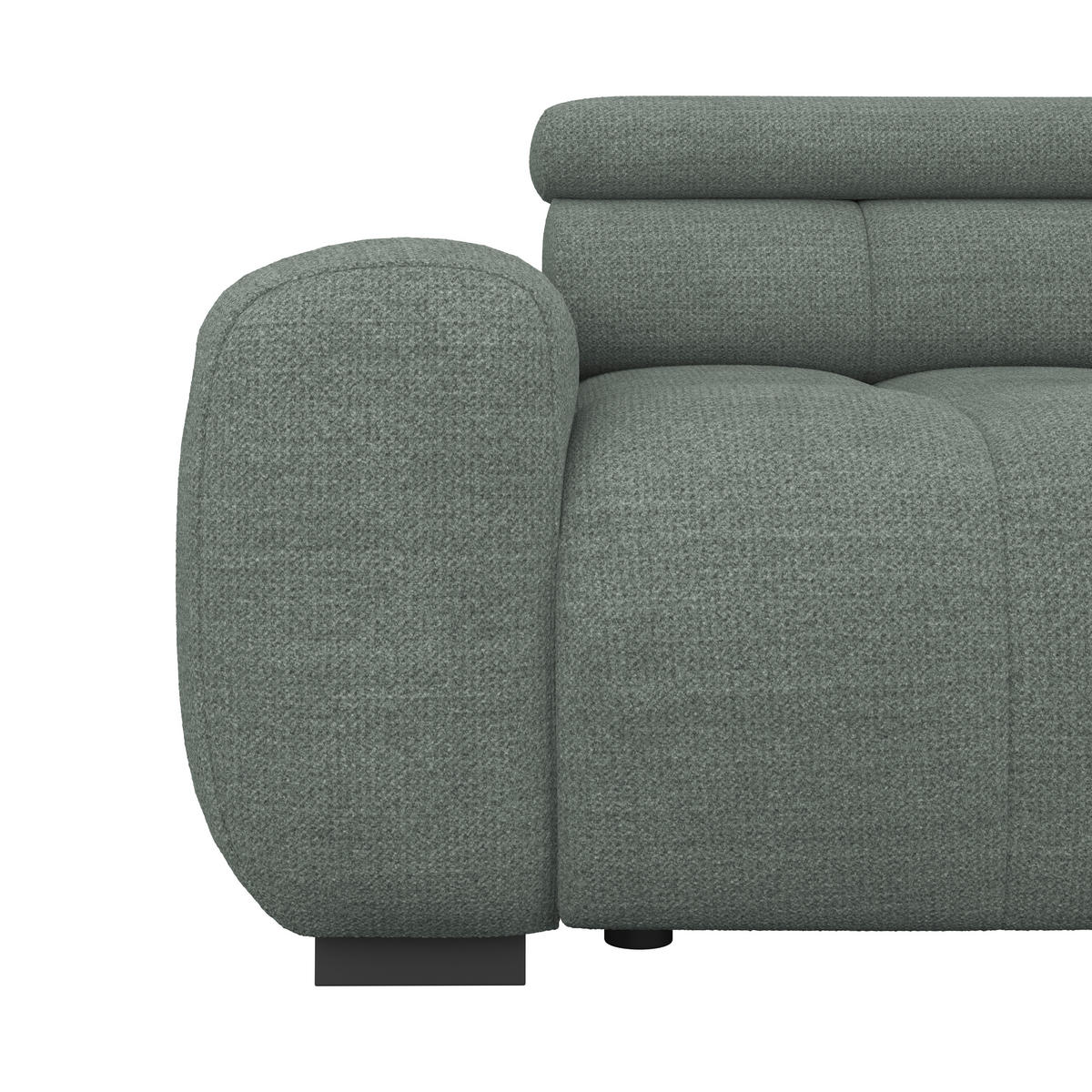 BIGSOFA Webstoff Grün  - Schwarz/Grün, Design, Kunststoff/Textil (248/77-97/108cm) - Welnova