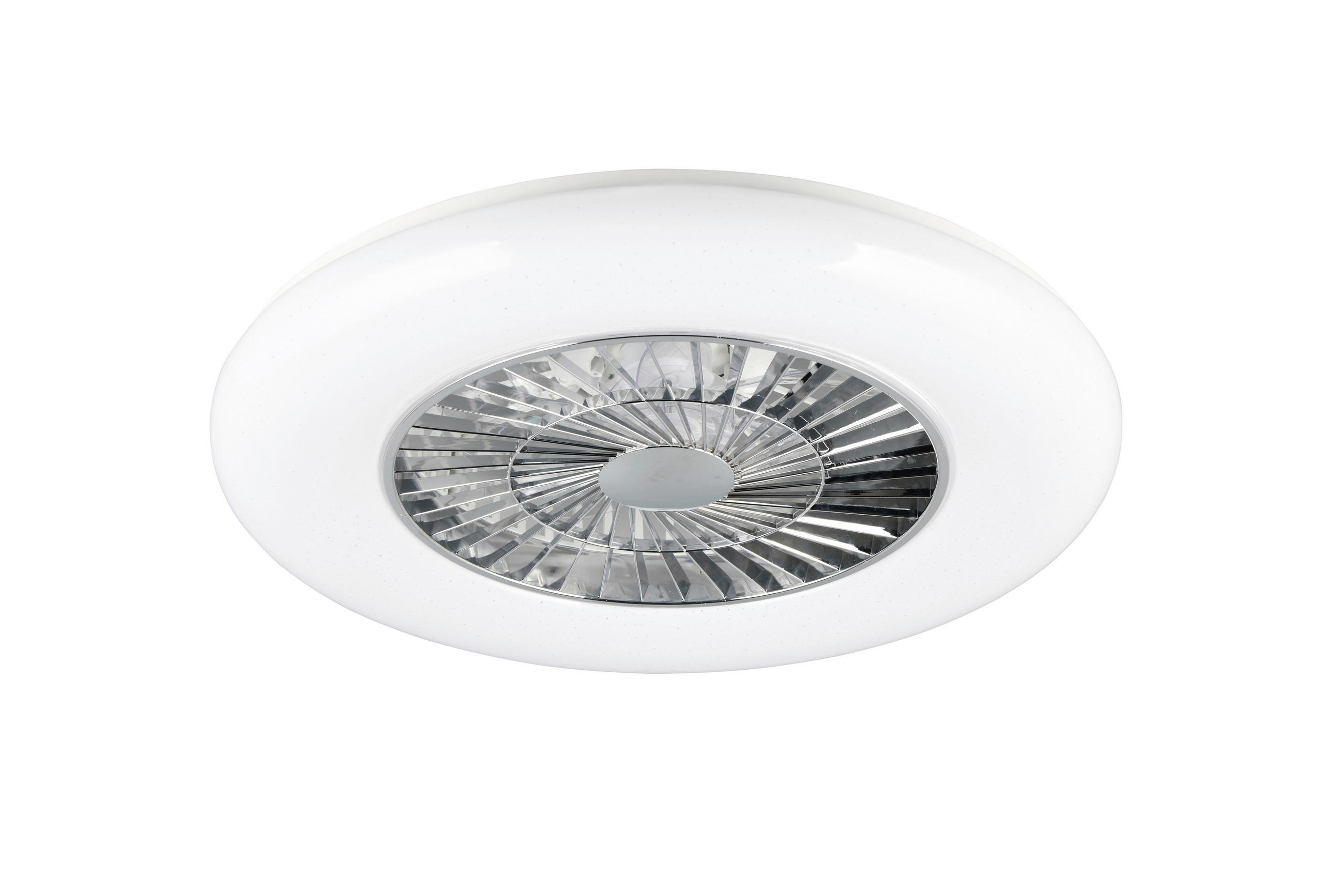 Deckenleuchte mit Ventilator VISBY 58/19 cm   - Chromfarben/Weiß, KONVENTIONELL, Kunststoff (58/19cm)