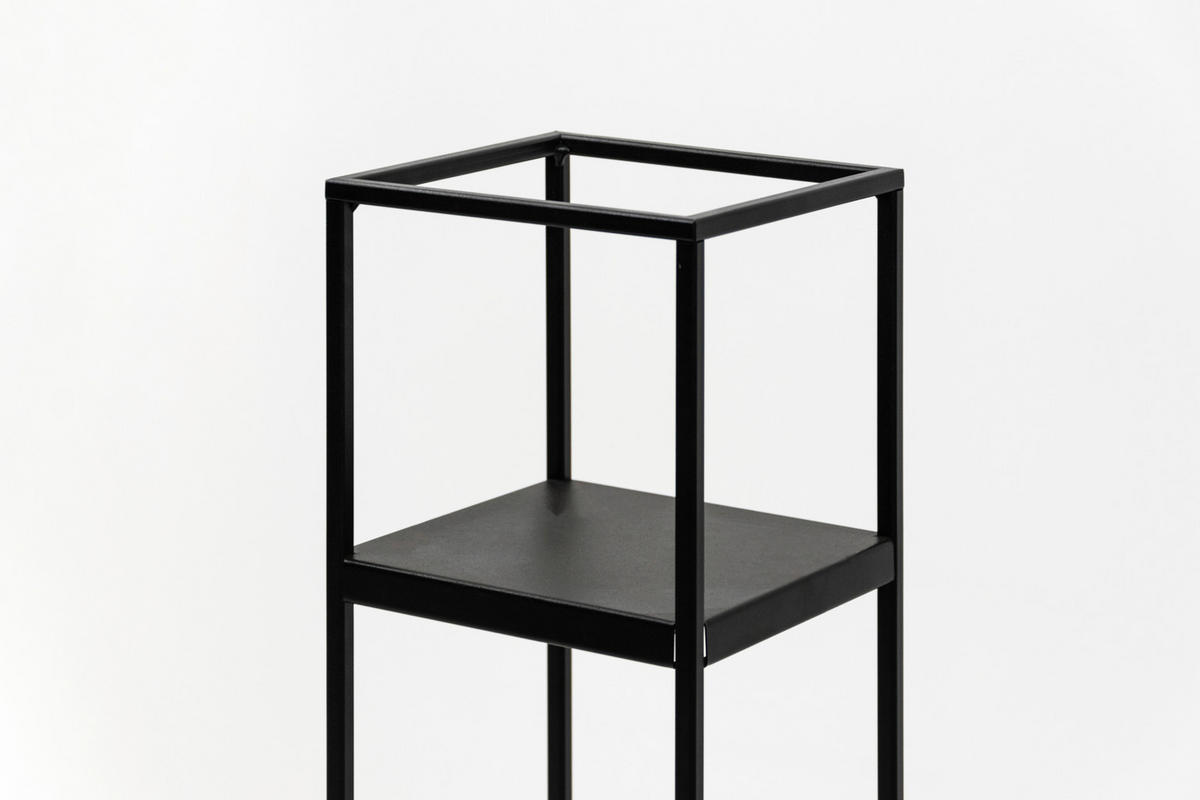 BLUMENSTÄNDER Metall  - Schwarz, Basics, Metall (19/47/19cm)