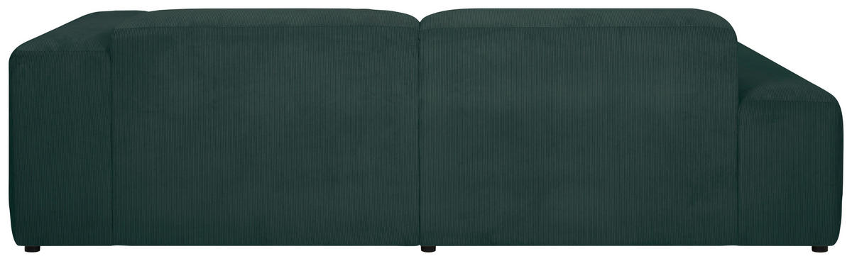 ECKSOFA HANNAH Grün Cord  - Schwarz/Grün, Design, Kunststoff/Textil (170/252cm) - MID.YOU